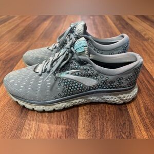 Brooks Glycerin 17 Womens Grey/Green Running Shoes Sz 9 Outdoor